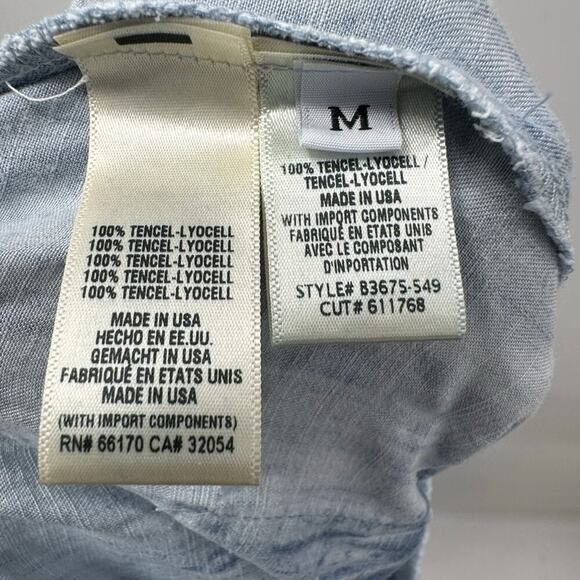 Cloth & Stone Anthropologie‎ Blue Lyocell Tie-Dyed Chambray Joggers Women's Sz M - Picture 10 of 10